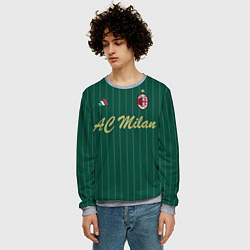 Свитшот мужской AC Milan: Green Form, цвет: 3D-меланж — фото 2