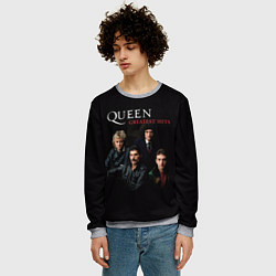 Свитшот мужской Queen: Greatests Hits, цвет: 3D-меланж — фото 2