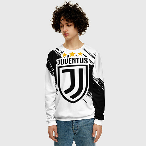 Мужской свитшот Juventus: 3 Stars / 3D-Белый – фото 3