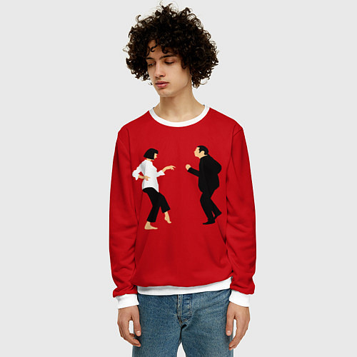 Мужской свитшот Криминальное чтиво / 3D-Белый – фото 3