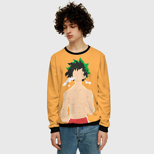 Мужской свитшот Моя Геройская Академия / 3D-Черный – фото 3