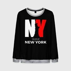 Свитшот мужской New York City, цвет: 3D-меланж
