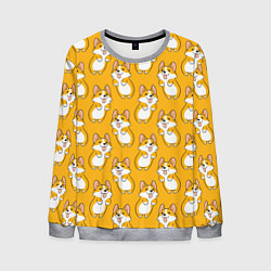 Мужской свитшот Корги паттерн