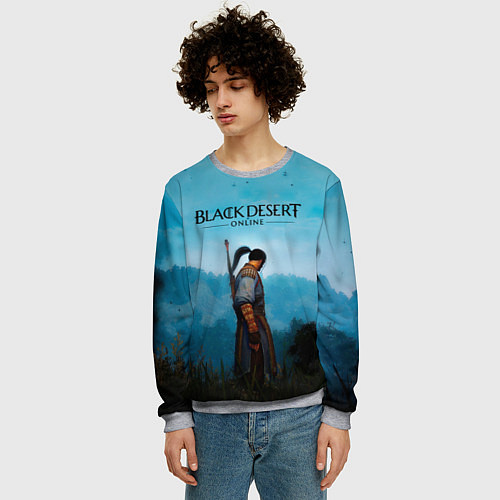 Мужской свитшот BLACK DESERT / 3D-Меланж – фото 3