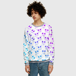Свитшот мужской Marshmello: Light Neon, цвет: 3D-меланж — фото 2