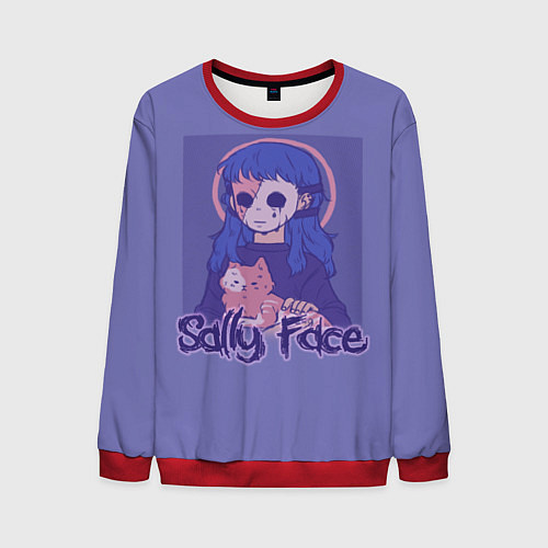 Мужской свитшот Sally Face: Violet Halo / 3D-Красный – фото 1