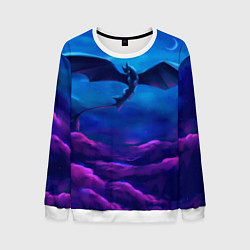 Свитшот мужской Неоновая фурия, цвет: 3D-белый