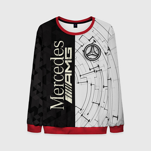 Мужской свитшот Mercedes AMG: Techno Style / 3D-Красный – фото 1