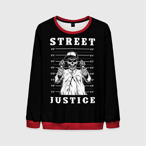 Мужской свитшот Street Justice / 3D-Красный – фото 1