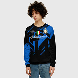 Свитшот мужской Интер Милан логотипы, цвет: 3D-черный — фото 2