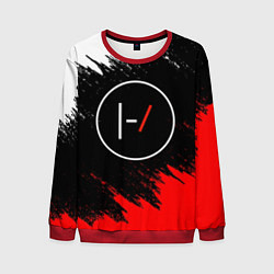 Свитшот мужской 21 Pilots: Black & Red, цвет: 3D-красный