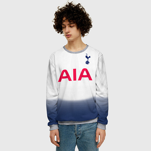 Мужской свитшот FC Tottenham: Son Home 18-19 / 3D-Меланж – фото 3