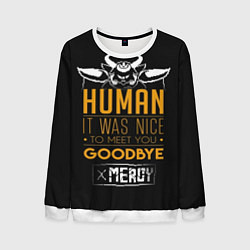 Свитшот мужской Human it was nice, цвет: 3D-белый