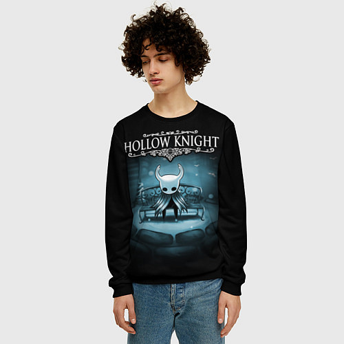 Мужской свитшот Hollow Knight: Night / 3D-Черный – фото 3