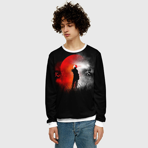 Мужской свитшот Лед и огонь Ice and Fire / 3D-Белый – фото 3