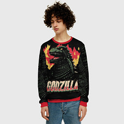 Свитшот мужской Flame Godzilla, цвет: 3D-красный — фото 2