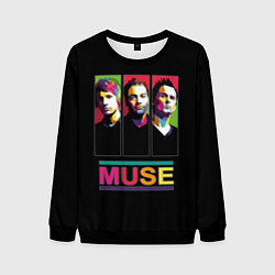 Свитшот мужской Muse pop-art, цвет: 3D-черный