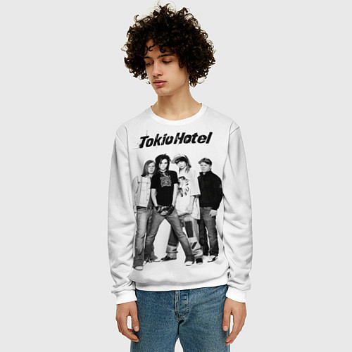 Мужской свитшот Tokio Hotel pop rock band / 3D-Белый – фото 3