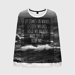 Свитшот мужской Bring Me The Horizon - it comes in waves, цвет: 3D-белый