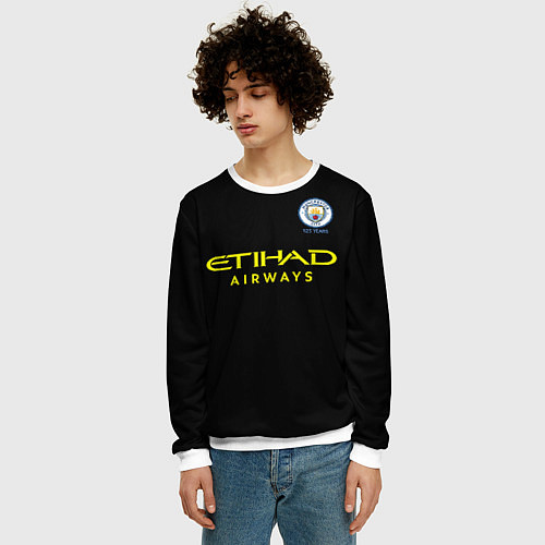 Мужской свитшот De Bruyne away 19-20 / 3D-Белый – фото 3