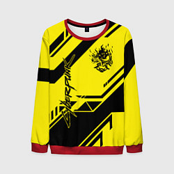 Свитшот мужской Cyberpunk 2077: Yellow Samurai, цвет: 3D-красный