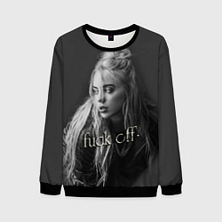 Свитшот мужской Billie Eilish fak off, цвет: 3D-черный