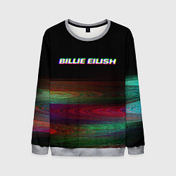 Свитшот мужской BILLIE EILISH: Black Glitch, цвет: 3D-меланж
