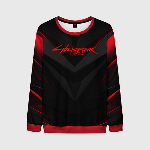 Мужской свитшот CYBERPUNK 2077 / 3D-Красный – фото 1