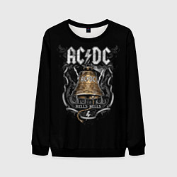 Свитшот мужской ACDC - hells bells, цвет: 3D-черный