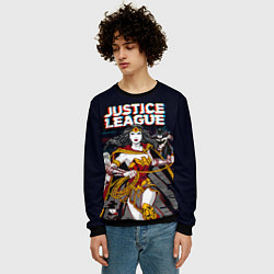 Свитшот мужской Justice League, цвет: 3D-черный — фото 2