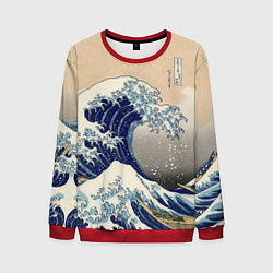 Свитшот мужской Kanagawa Wave Art, цвет: 3D-красный