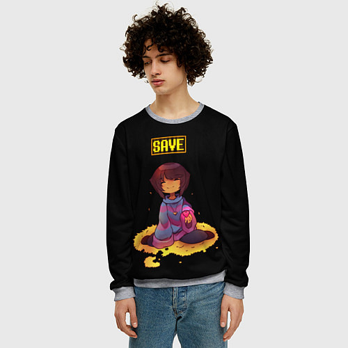 Мужской свитшот UNDERTALE FRISK / 3D-Меланж – фото 3