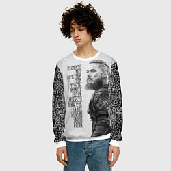 Свитшот мужской И смерти нет почетней той, цвет: 3D-белый — фото 2