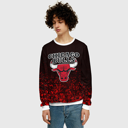 Мужской свитшот CHICAGO BULLS / 3D-Белый – фото 3
