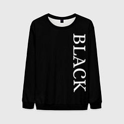 Свитшот мужской Чёрная футболка с текстом, цвет: 3D-черный