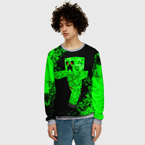 Мужской свитшот MINECRAFT / 3D-Меланж – фото 3