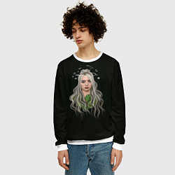 Свитшот мужской Billie Eilish Black Art, цвет: 3D-белый — фото 2