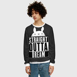 Свитшот мужской Тоторо Straight outta dream, цвет: 3D-белый — фото 2