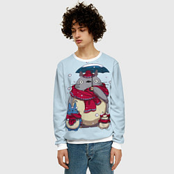Свитшот мужской Мой сосед Тоторо, цвет: 3D-белый — фото 2