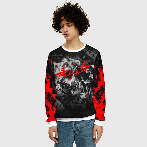 Мужской свитшот АлисА / 3D-Белый – фото 3