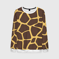 Свитшот мужской Окрас жирафа, цвет: 3D-белый