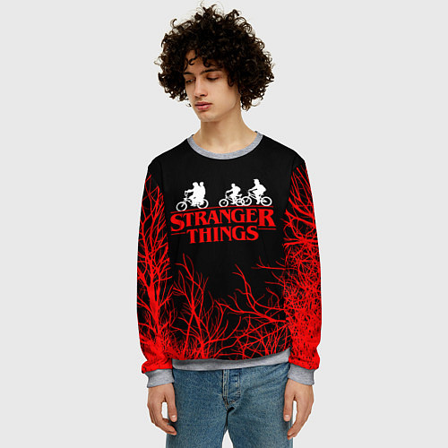 Мужской свитшот STRANGER THINGS / 3D-Меланж – фото 3