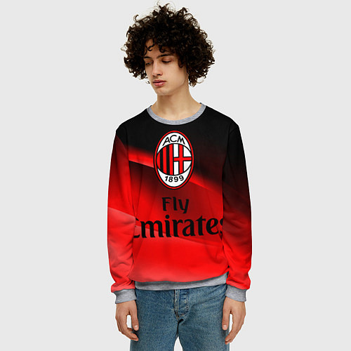 Мужской свитшот Милан / 3D-Меланж – фото 3