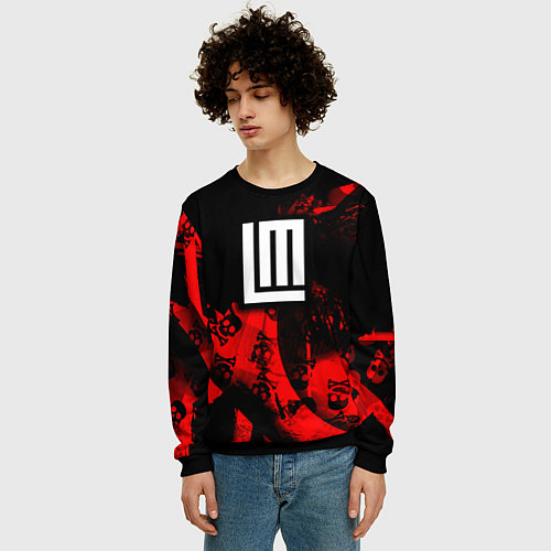 Мужской свитшот Lindemann / 3D-Черный – фото 3