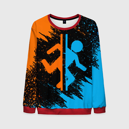 Мужской свитшот PORTAL / 3D-Красный – фото 1