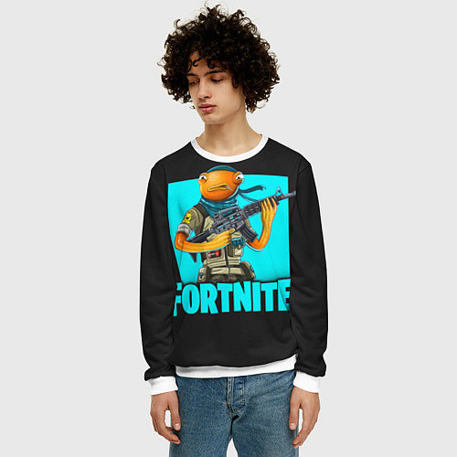 Мужской свитшот Fortnite / 3D-Белый – фото 3