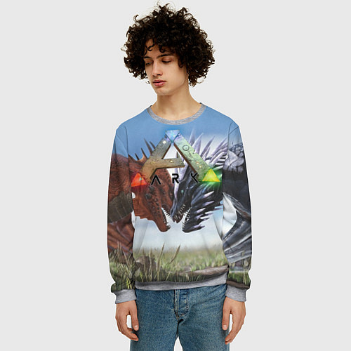 Мужской свитшот Ark Survival Evolved / 3D-Меланж – фото 3