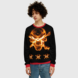 Свитшот мужской Черепа, цвет: 3D-красный — фото 2