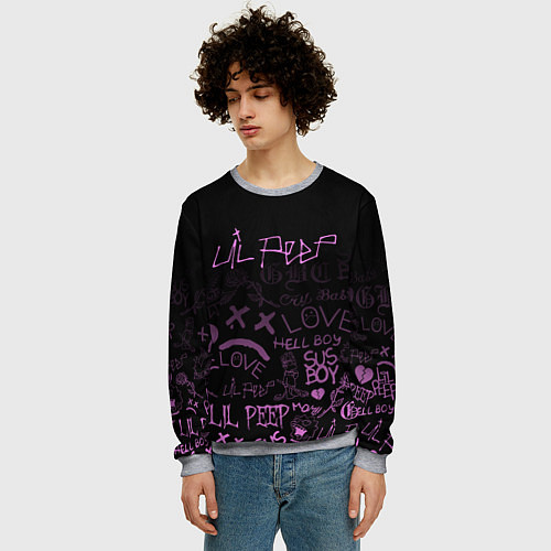 Мужской свитшот LIL PEEP / 3D-Меланж – фото 3