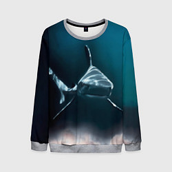 Свитшот мужской Акула, цвет: 3D-меланж
